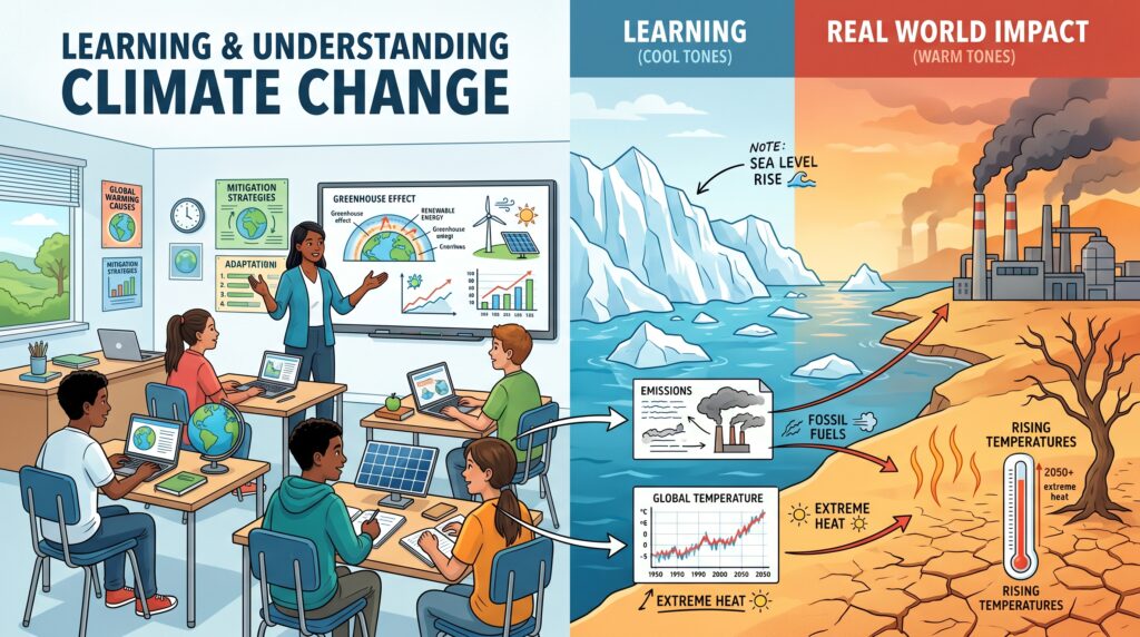 
For example, nowadays we see that global warming and the climate change caused by it are affecting the entire world. If we follow Dewey, then schools should definitely include the topic of global warming in the syllabus so that students learn about it and provide solutions to this problem in the future. Think, if schools in India do not teach students about global warming even up to graduation.