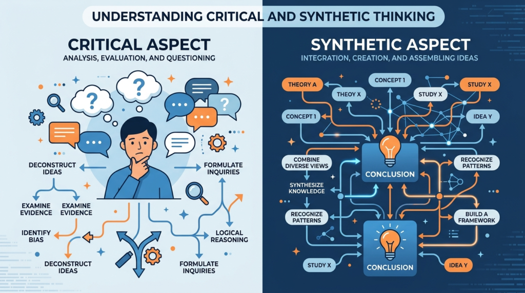 Now when we talk about the meaning of philosophy, many Indian and Western philosophers have given different definitions. From all these definitions, if we draw a conclusion, then we get two emphasized points.
Philosophy has a critical aspect.
Philosophy has a synthetic aspect.